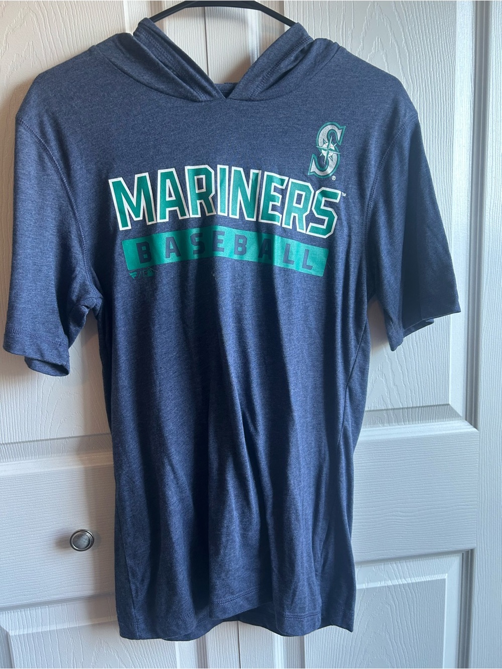 Seattle Mariners Short Sleeve Hoodie Tee - Size Small